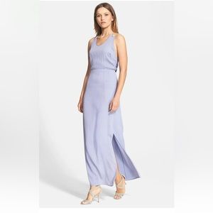 Halston Heritage Silk Maxi Dress Lavender Lilac Size 6 NWOT